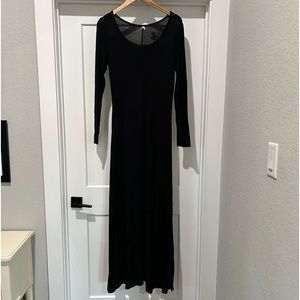 Black knit high low dress